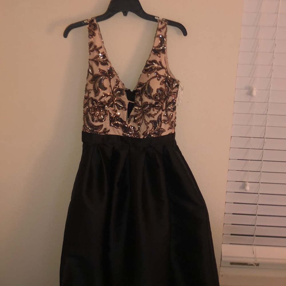 Long Gold/Rose Gold Dress